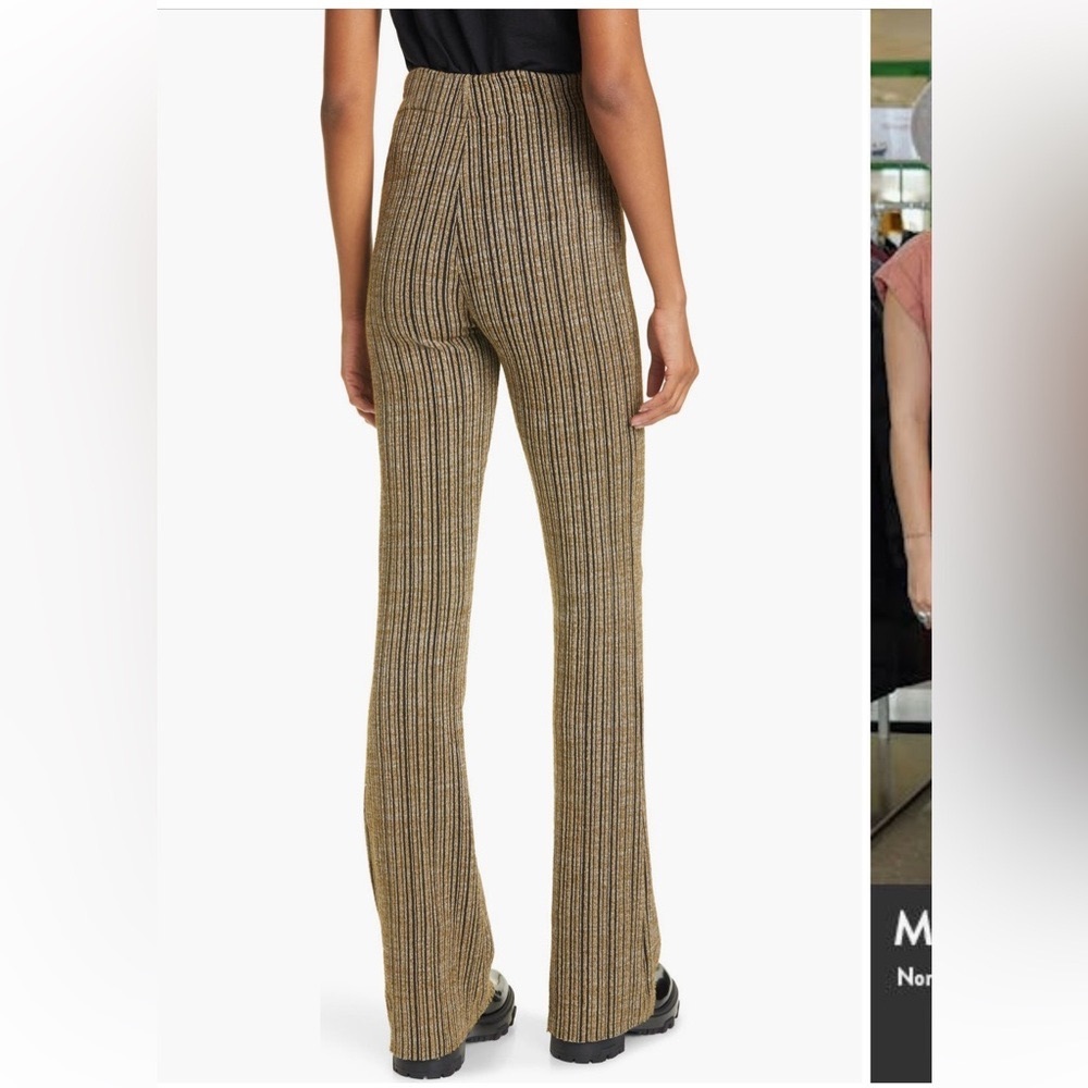 RAG & BONE Raimi Gold and Black Striped Flare Pants - Picture 12 of 12
